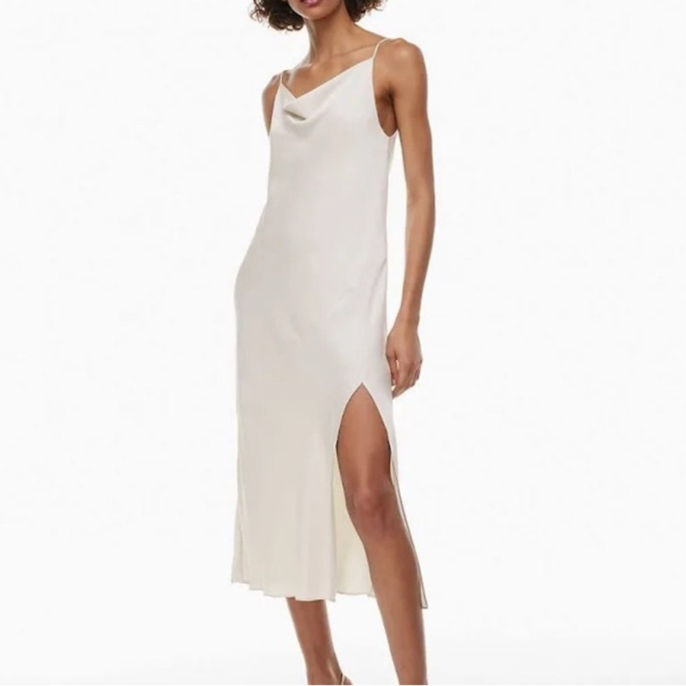 Aritzia (tart pink) Babaton Fonda Satin Long Dress NWT